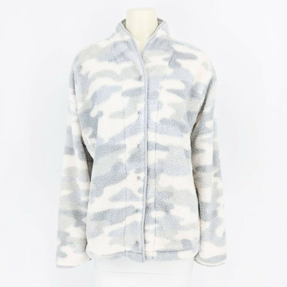Isaac Mizrahi Live SOHO Snap Front Printed Fleece Jacket